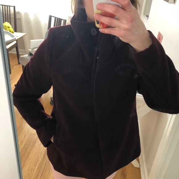Peacoat in rich burgundy wine color - old navy - Picture 4 of 8
